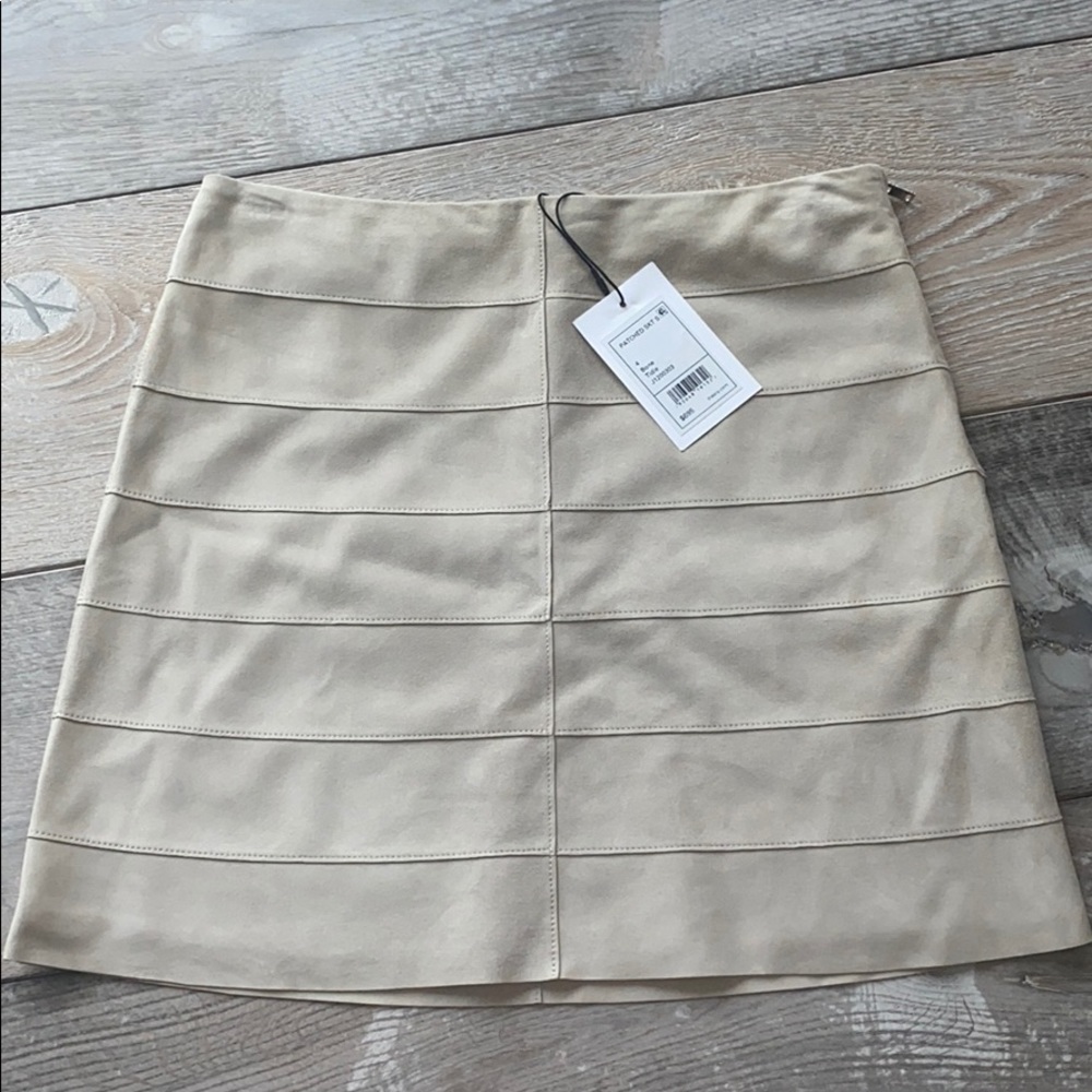 Theory suede leather skirt